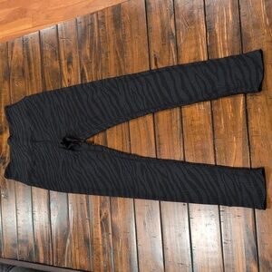 Carbon38 Ribbed Print Leggings Zebra